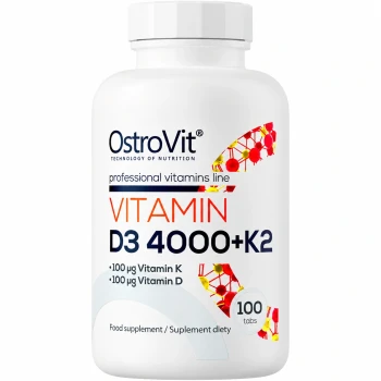 OstroVit Vitamin D3 4000 IU + K2 | D3 Ja K2 Vitamiin 100 Tabletti