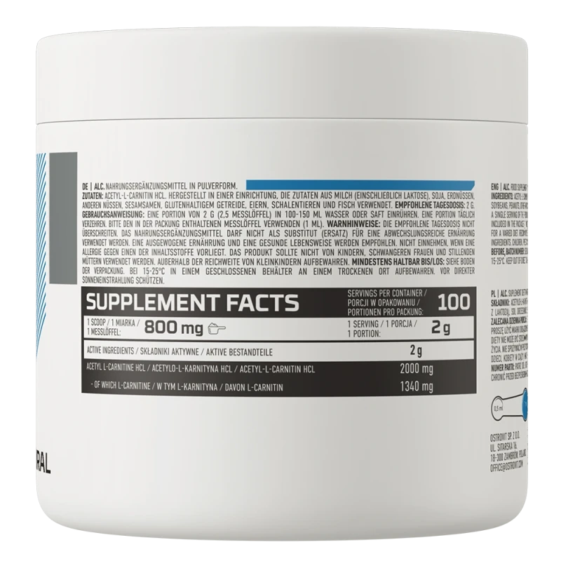 OstroVit Acetyl L-Carnitine | Ацетил-L-карнитин Порошок 200 г