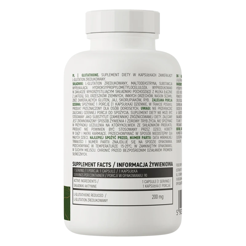 OstroVit Glutathione | Восстановленный L‑глутатион 200 mg 90 капсул