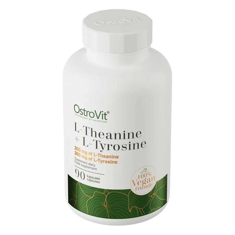 OstroVit L-Theanine + L-Tyrosine | L-теанин 200 мг + L-тирозин 400 мг 90 капсул VEGE