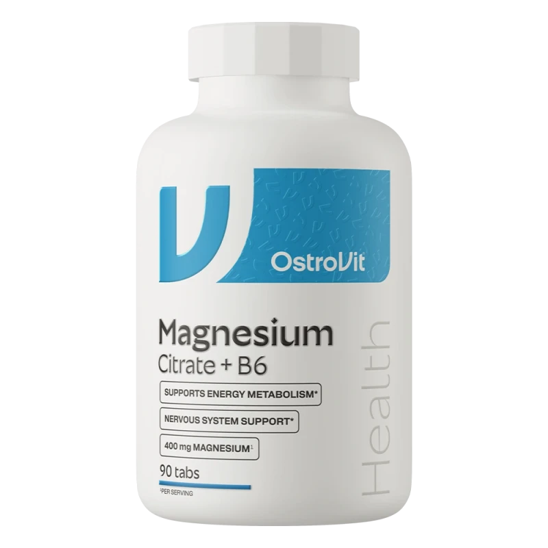 OstroVit Magnesium Citrate 400 mg + B6 | Magnija tsitraat + B6 90 tabletti