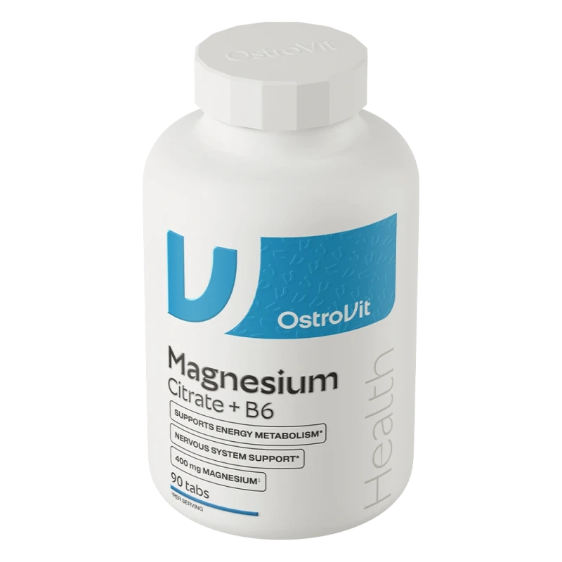 OstroVit Magnesium Citrate 400 mg + B6 | Magnija tsitraat + B6 90 tabletti