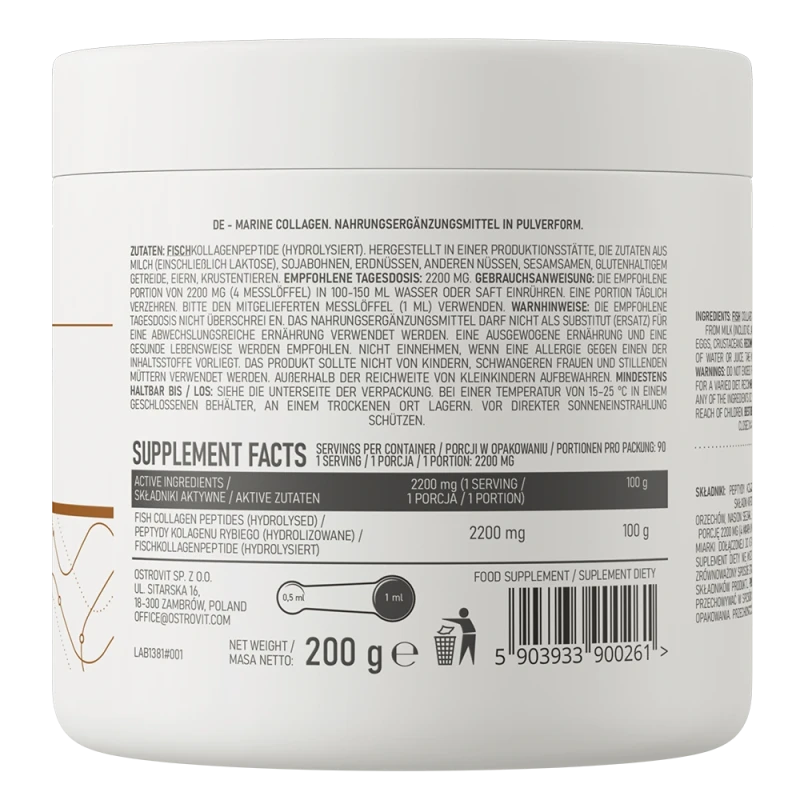 OstroVit Marine Collagen | Meres kolleen I tüüp 200 g