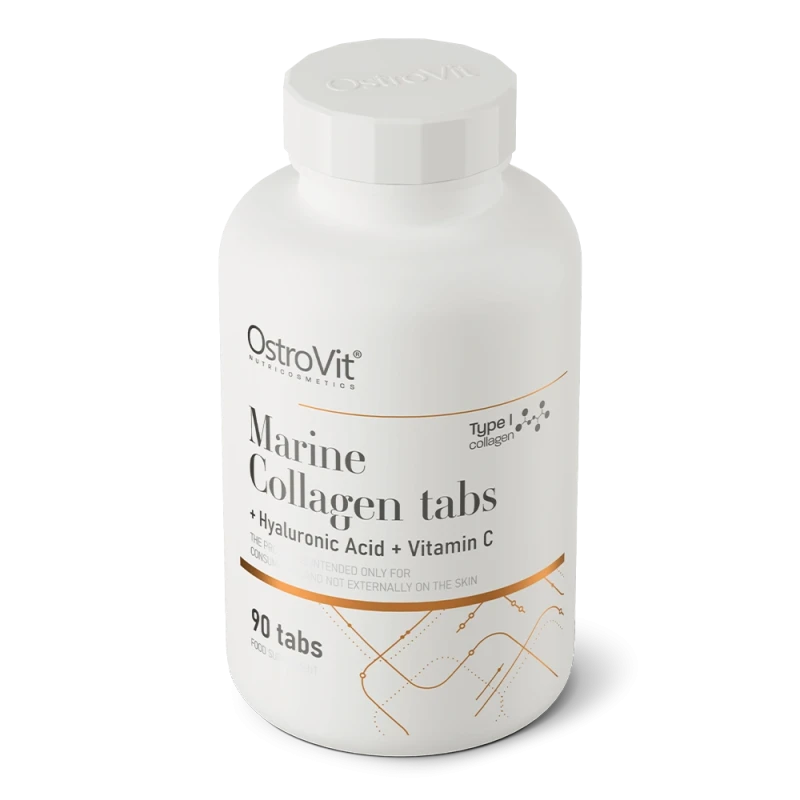 OstroVit Marine Collagen + Hyaluronic Acid + Vitamin C | Meres kolagen + Hüaluroonhape 90 tabletti