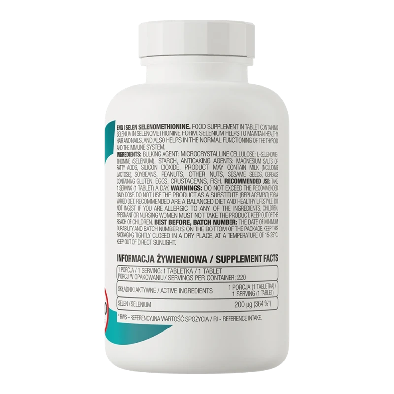 OstroVit Selenium | Seleen 200 µg 220 tabletti