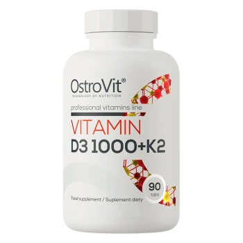 OstroVit Vitamin D3 1000 IU + K2 | D3 ja K2 vitamiin 90 tabletti