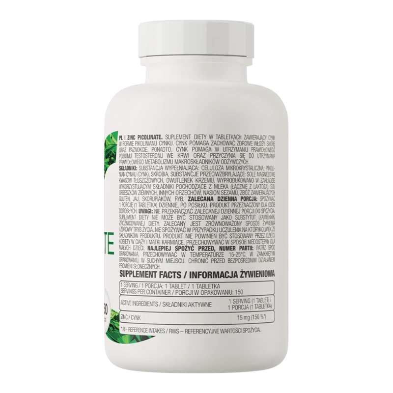 OstroVit Zinc Picolinate | Tsink pikolinaadi kujul 150 tabletti