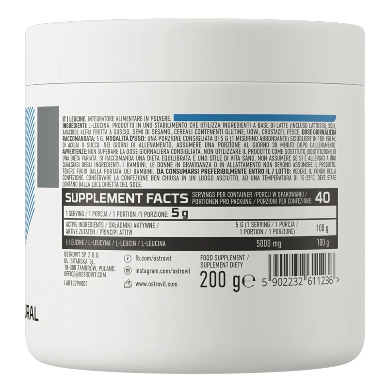 OstroVit Leucine | L-leutsiin pulber 200 g