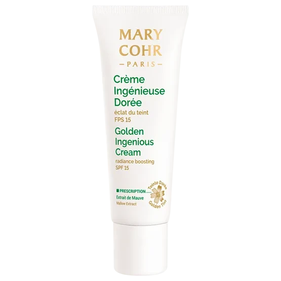Mary Cohr Golden Ingenious Cream SPF 15 | Увлажняющий тонирующий крем для лица с золотистым эффектом и адаптивными пигментами 30 мл