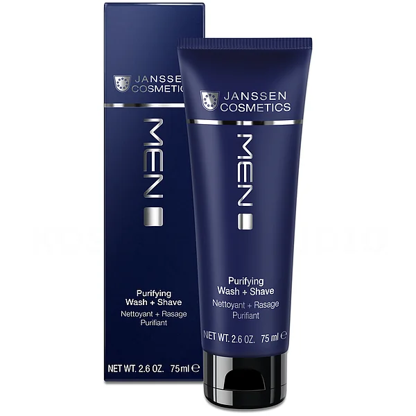 Janssen Cosmetics Purifying Wash + Shave | Мягкая пенка для бритья и умывания, 75 мл