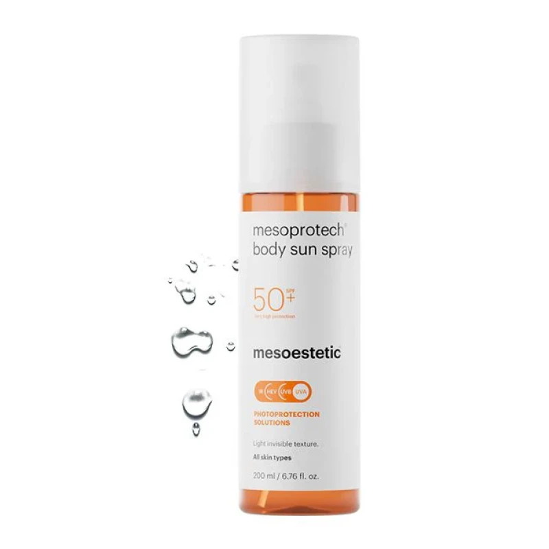 Mesoestetic mesoprotech® body sun spray | SPF 50+ päikesekaitse aerosol kehale 200 ml
