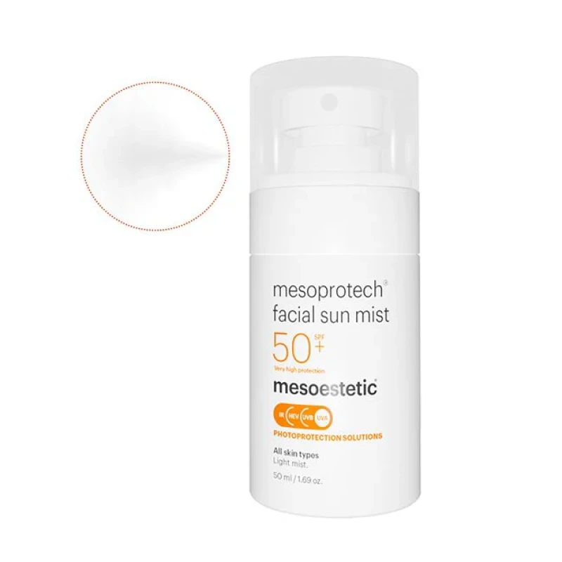 Mesoestetic mesoprotech® facial sun mist SPF 50+ | Näokaitsev päikesesprei kortsuvastane 50 ml