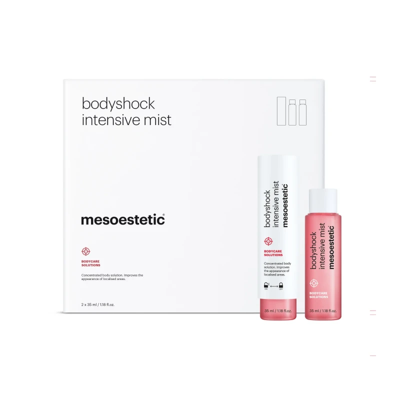 Mesoestetic bodyshock® intensive mist | Intensiivne kahefaasiline kehakontsentrant lokaalsete rasvakogumite ja tselluliidi nähtude vähendamiseks 2 × 35 ml