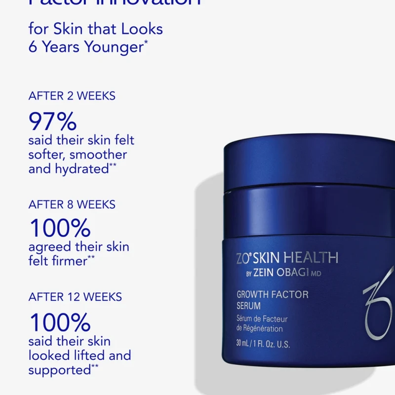 ZO Skin Health Growth Factor Serum | Vananemisvastane seerum naha tugevuse ja taastumise toetuseks 30 ml