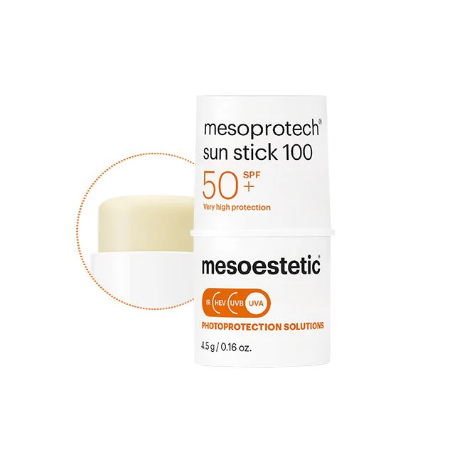 Mesoestetic mesoprotech® sun stick 100 | SPF 50+ päikesekaitsestikk tundlikele piirkondadele 4,5 g