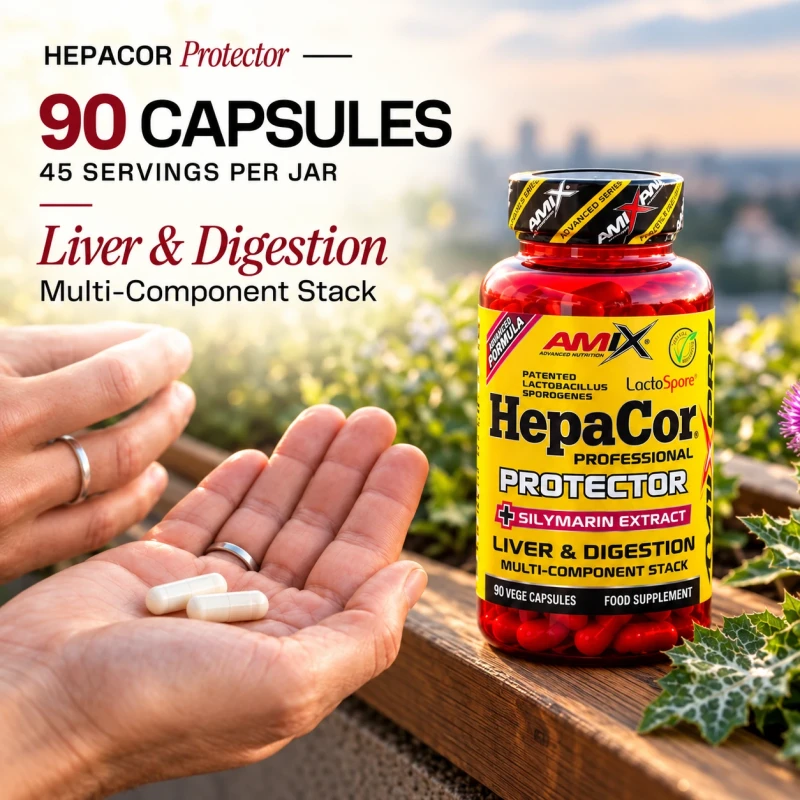 AmixPro HepaCOR Protector | Maksimaalse maksakaitse jaoks 90 kapslit