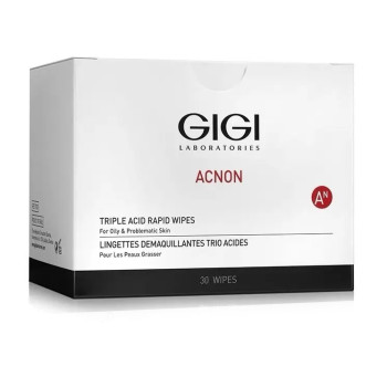GIGI Acnon Triple Acid Rapid Wipes | Puhastavad koorivad salvrätikud happetega 30 tk.
