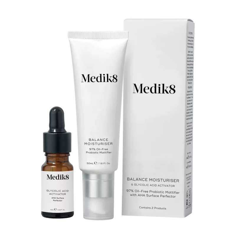 Medik8 Balance Moisturiser & Glycolic Acid Activator | Kreem + Aktivaator 50 ml