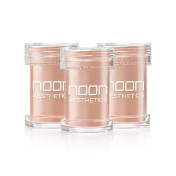 NOON Brush & Go Refill Pack SPF50 | Mineralline SPF-puuderitäide rasusele ja probleemsele nahale, keskmine toon 02, 3 × 5 ml