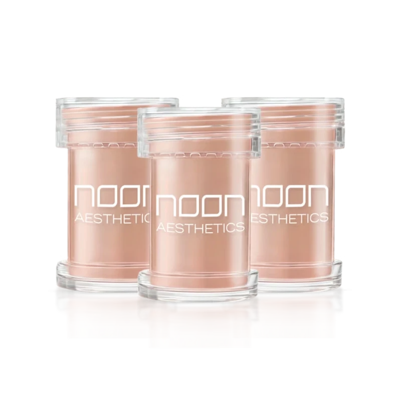 NOON Brush & Go Refill Pack SPF50 | Mineralline SPF-puuderitäide rasusele ja probleemsele nahale, keskmine toon 02, 3 × 5 ml