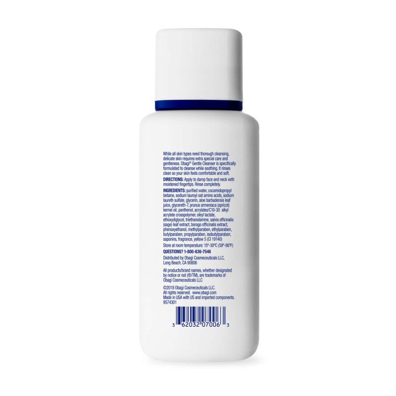 OBAGI MEDICAL Nu-Derm Gentle Cleanser | Õrn puhastusvahend reisipakendis, 60 ml