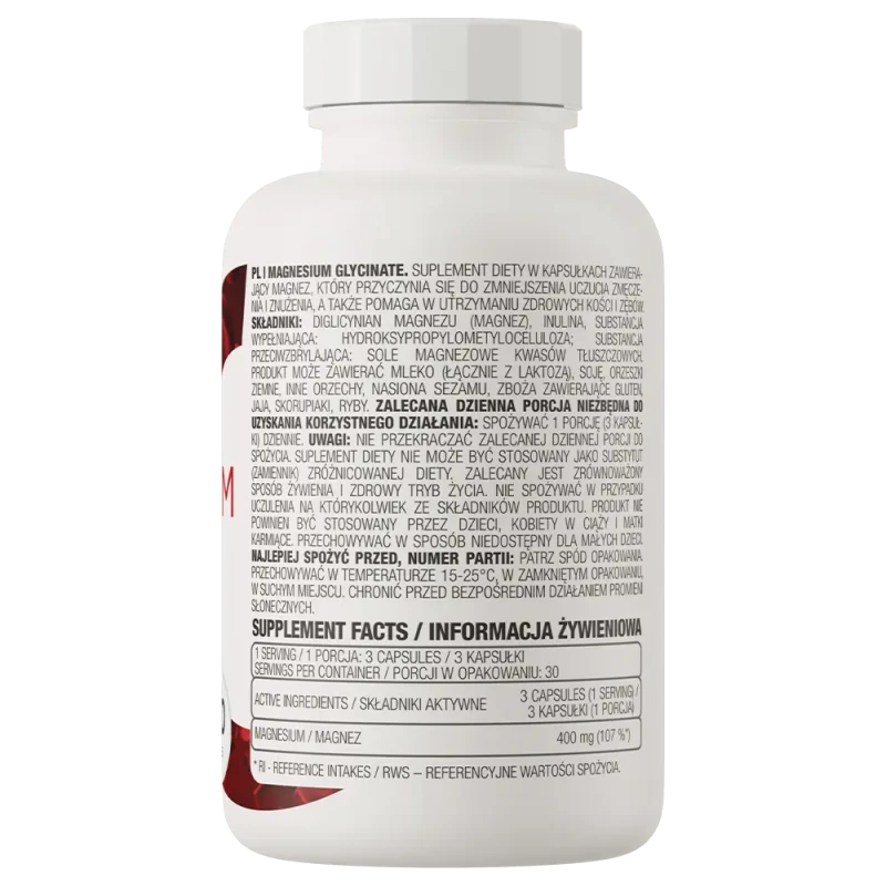 OstroVit Magnesium Glycinate | Magnija bisglütšinaat 90 kapslit