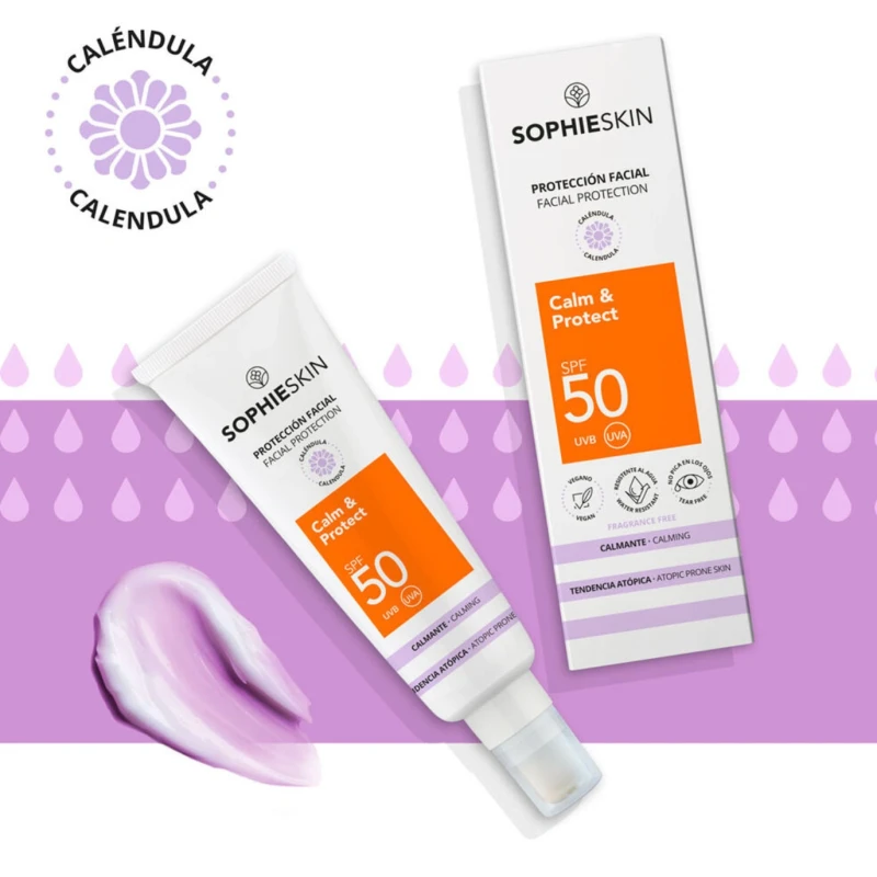 Sophie Skin Calm Protect SPF50 | Успокаивающий солнцезащитный крем SPF50 для лица 50 мл