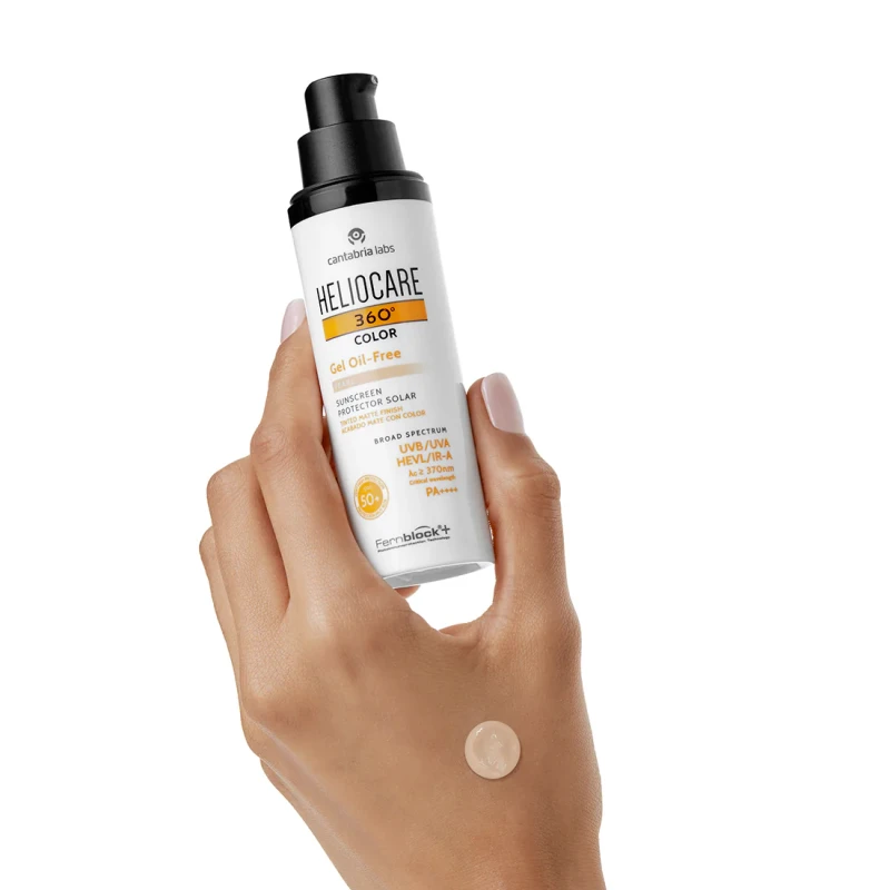 HELIOCARE 360° Gel Oil-Free SPF50+ | Päikesekaitsegeel rasusele nahale tooniga (Beige), 50 ml