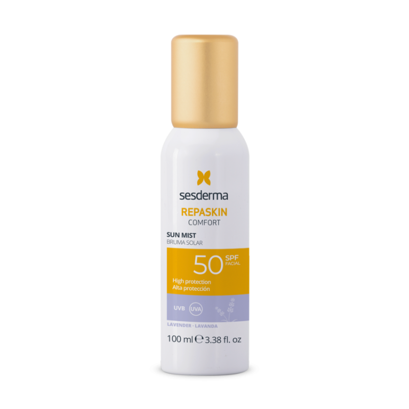 Sesderma Repaskin Comfort Sun Mist Geranium SPF50 | Aeglustav kaitsepäevapihusti GERANIUM lõhnaga SPF50 100 ml