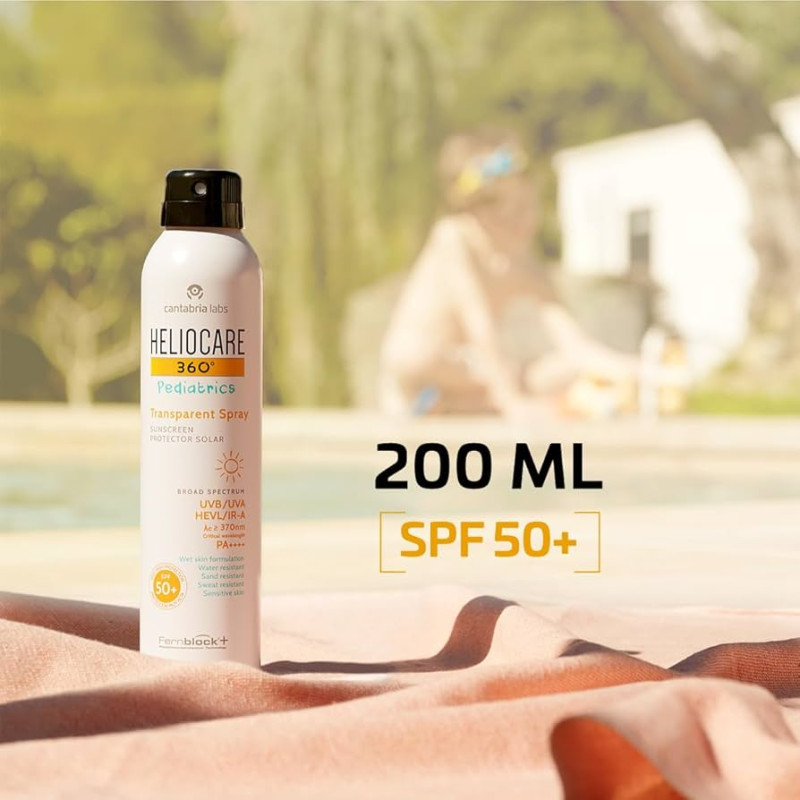 HELIOCARE 360° Детский Прозрачный Спрей SPF50+ | Прозрачный солнцезащитный спрей для детей, 200 мл