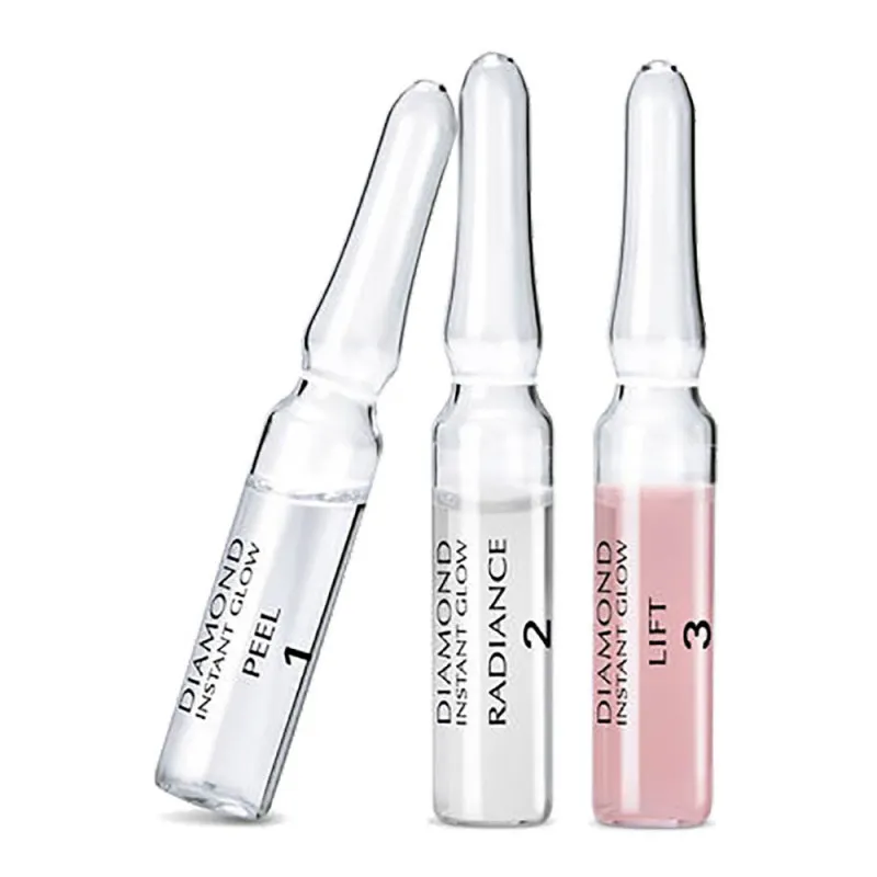 Natura Bissé Diamond Instant Glow | Kolmeetapiline ekspress-lifting ampullikomplekt 12 × 1,5 ml