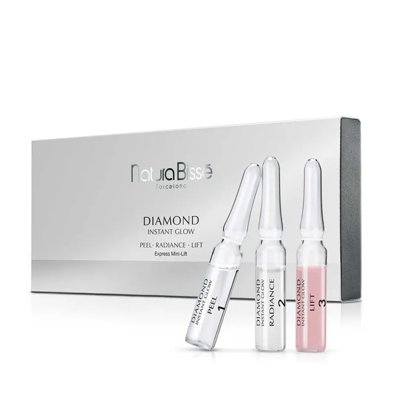 Natura Bissé Diamond Instant Glow | Kolmeetapiline ekspress-lifting ampullikomplekt 12 × 1,5 ml