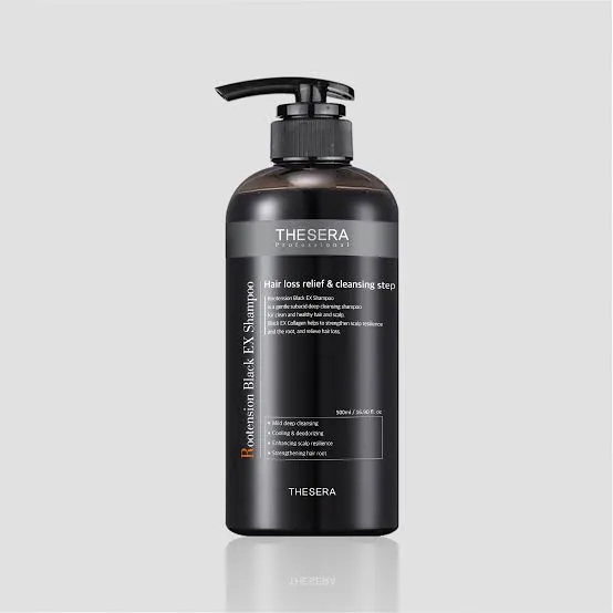 Thesera Rootension Black Ex Shampoo | Мощный шампунь против выпадения волос 500 мл