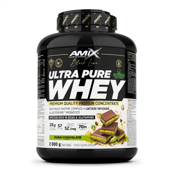 Amix Ultra Pure Whey 2000 г | Сывороточный протеин + Энзимы