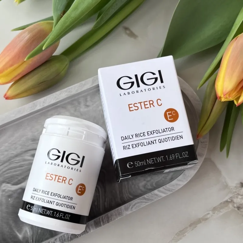 GIGI Ester C Rice Exfoliator | Энзимный пилинг-пудра на рисовой основе с витамином C 50 мл