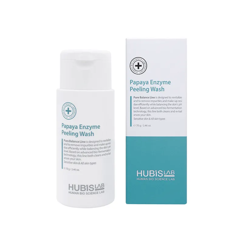 HUBISLAB Pure Balance Papaya Enzyme Peeling Wash | Enzüümpuhastus-piimpea papaia 100 g
