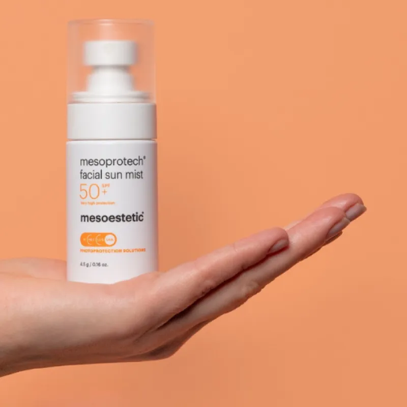 Mesoestetic mesoprotech® facial sun mist SPF 50+ | Näokaitsev päikesesprei kortsuvastane 50 ml