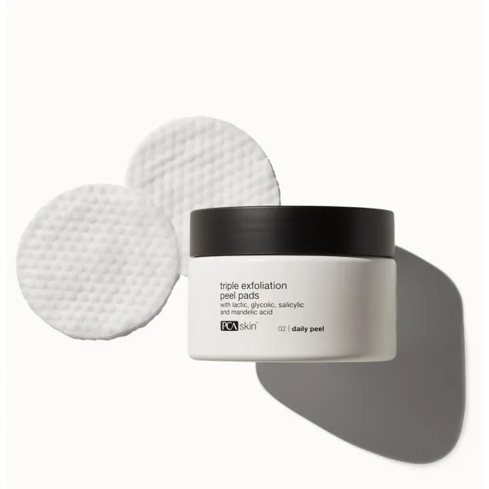 PCA Skin Triple Exfoliation Peel Pads | Kolmekordse toimega koorimispadjad naha uuendamiseks 30 tk.