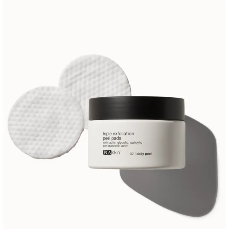 PCA Skin Triple Exfoliation Peel Pads | Диски для тройного отшелушивания для обновления кожи, 30 шт.