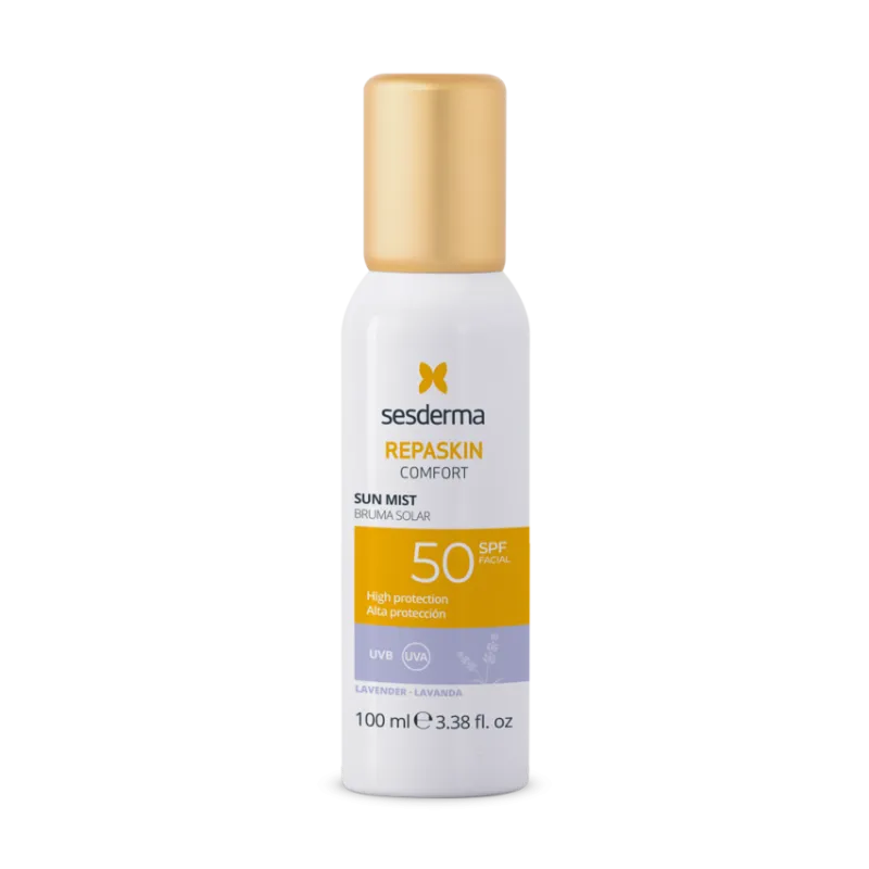 Sesderma Repaskin Comfort Sun Mist Geranium SPF50 | Aeglustav kaitsepäevapihusti GERANIUM lõhnaga SPF50 100 ml