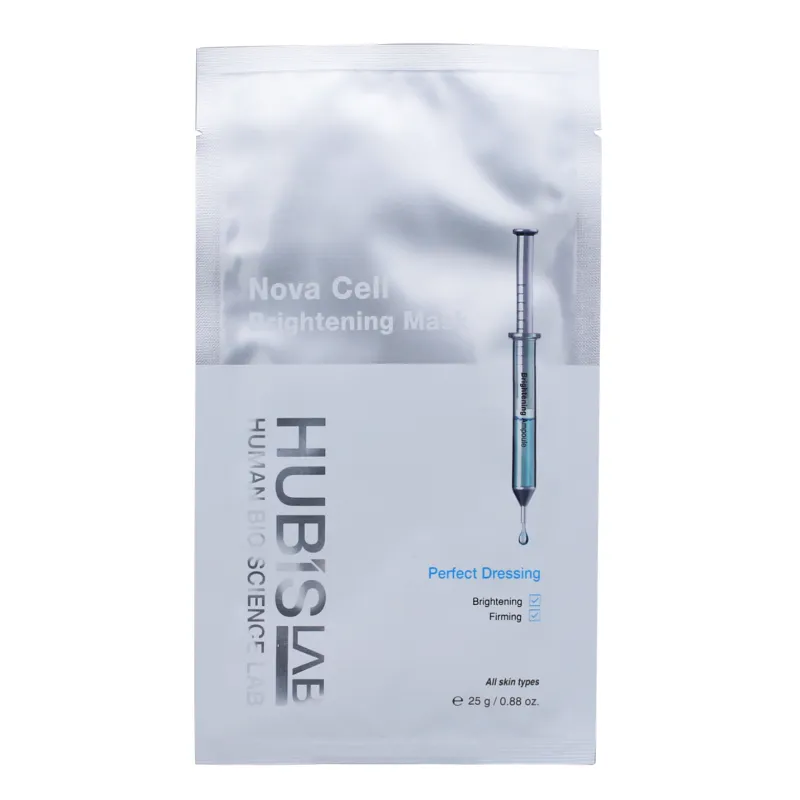 HUBISLAB e+ Epiderma Nova Cell Brightening Mask | Valgustav näomask maasika-, roosi- ja mangoekstraktiga 5 tk × 35 g